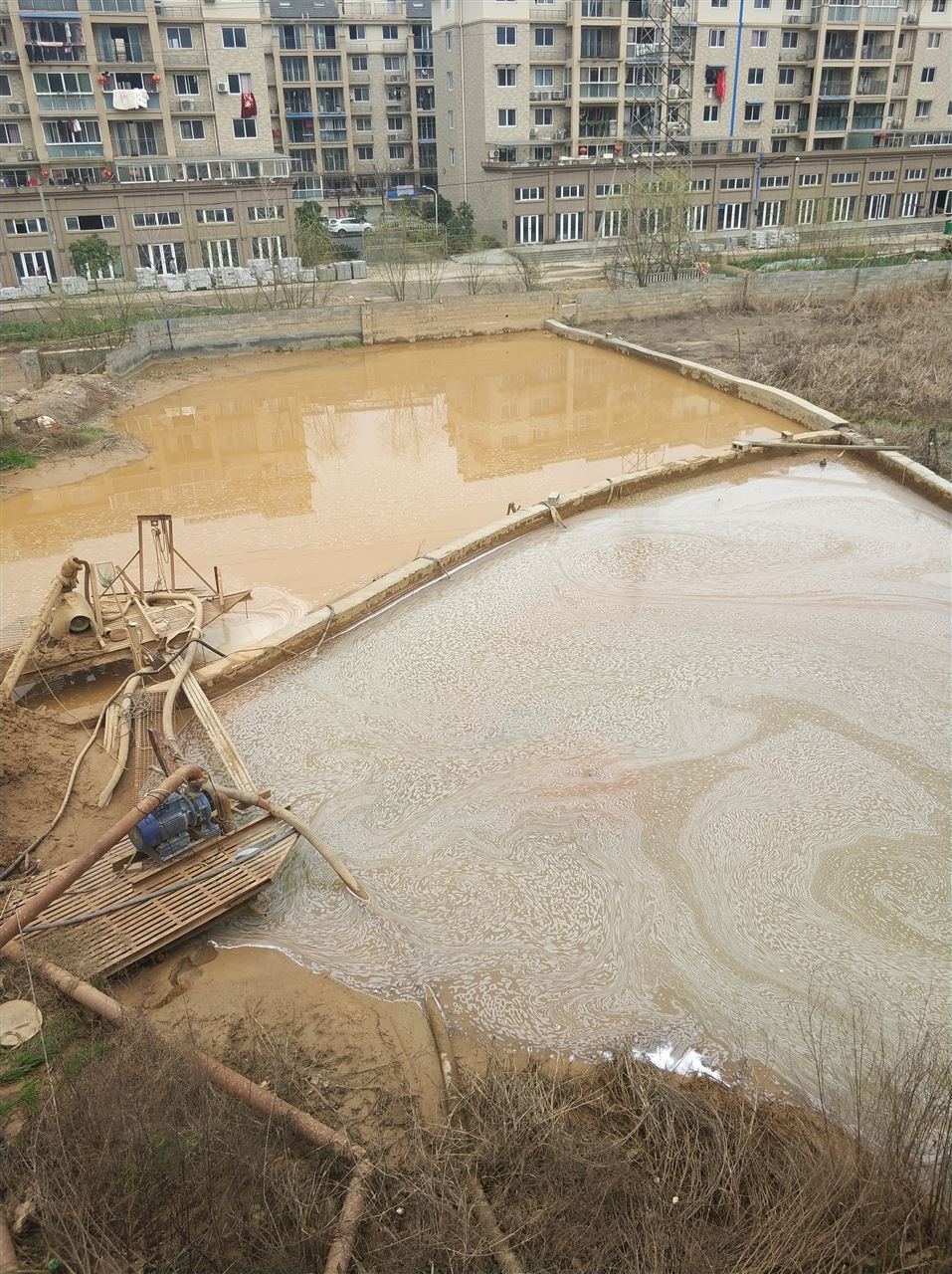 河口沉淀池淤泥清理-厂区废水池淤泥清淤